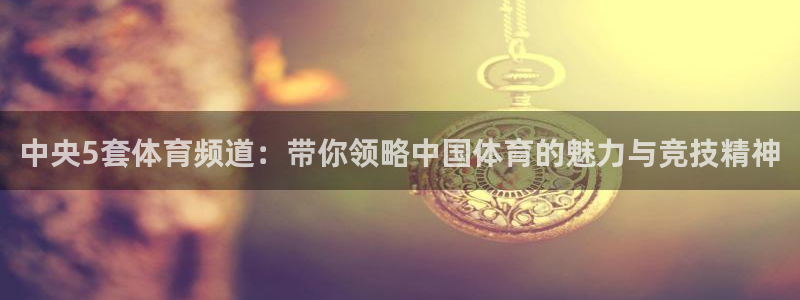 乐球直播高清免费app：中央5套体育频道：带你领略中国体育的魅力与竞技精神